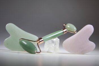 Gua Sha stones + Face roller set