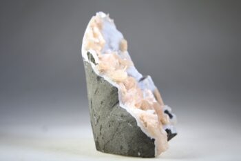 Stilbiet op blauwgrijze Chalcedoon (Lichtheid van bestaan) - Afbeelding 4
