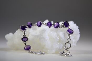 Amethist armband, facet geslepen