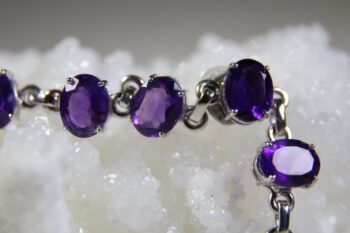 Amethist armband, facet geslepen - Afbeelding 4