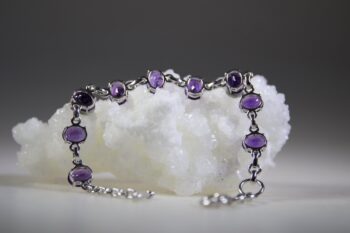 Amethist armband, facet geslepen - Afbeelding 5