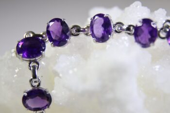 Amethist armband, facet geslepen - Afbeelding 2