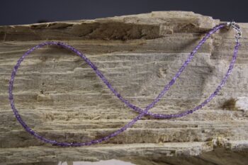 Amethist ketting 2 mm