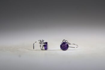 Amethist Oorhangers, facet geslepen - Afbeelding 3