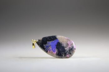 Kobalt Calciet met Azuriet Hanger (gold plated) - Afbeelding 5