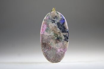 Kobalt Calciet met Azuriet Hanger (gold plated) - Afbeelding 4