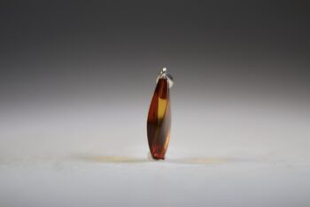 Barnsteen Hanger, (Baltische) met zilver oogje - Afbeelding 3