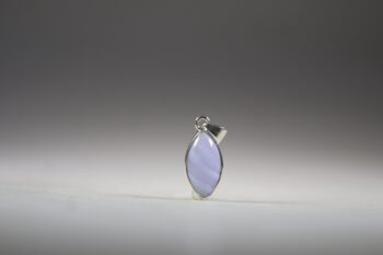 Blauwe Chalcedoon hanger