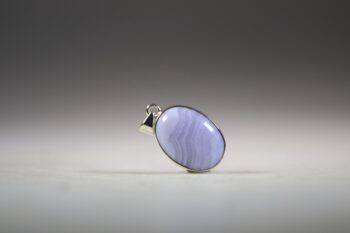 Blauwe Chalcedoon hanger