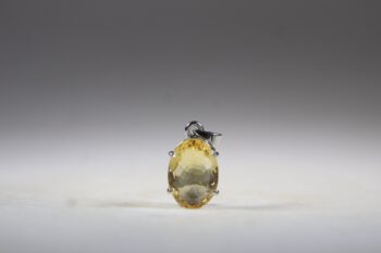 Citrien hanger, facet geslepen