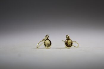 Citrien oorhangers, facet geslepen gold plated - Afbeelding 4