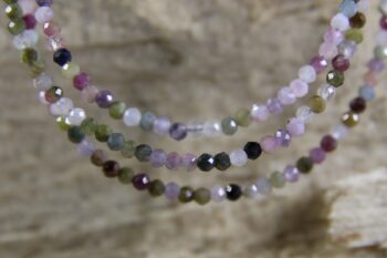 Elbaiet / veelkleurig Toermalijn ketting 2 mm - Afbeelding 4