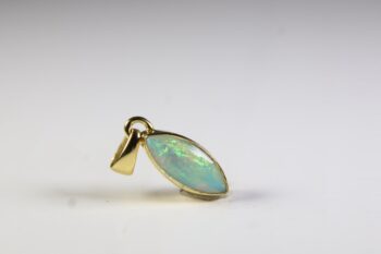 Ethiopische opaal hanger Gold plated (facet geslepen) - Afbeelding 2