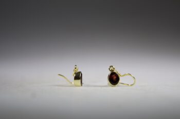 Granaat (Almandien) Oorhangers, facet geslepen Gold plated - Afbeelding 3