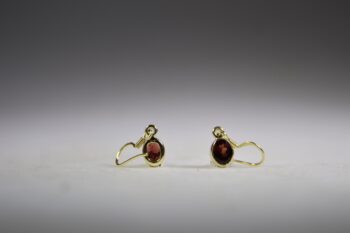 Granaat (Almandien) Oorhangers, facet geslepen Gold plated - Afbeelding 4