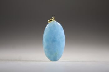 Hemimorfiet Hanger (blauw) (gold plated)