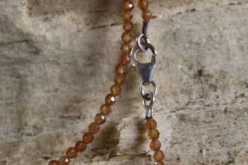 Hessoniet (Oranje Granaat) ketting 3 mm - Afbeelding 3
