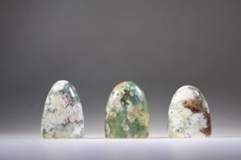 Heulandiet (veelal groen) met Stilbiet