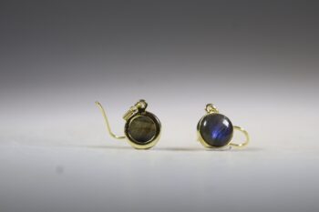 Labradoriet Oorhangers Gold plated - Afbeelding 4