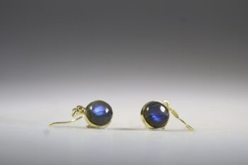 Labradoriet Oorhangers Gold plated