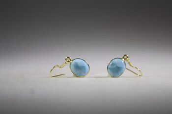 Larimar Oorhangers gold plated - Afbeelding 2