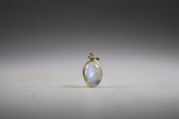 Maansteen (Blauwe of Regenboog) Hanger Gold plated