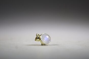 Maansteen (Blauwe of Regenboog) Hanger Gold plated - Afbeelding 2