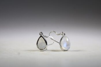 Maansteen (Blauwe of Regenboog) Oorhangers - Afbeelding 4