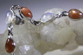 Maansteen / Zonnesteen armband - Afbeelding 5