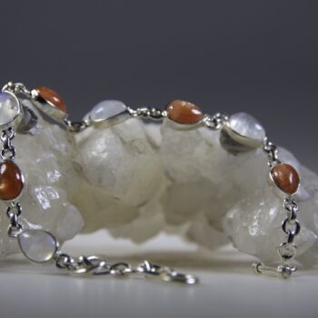 Maansteen / Zonnesteen armband
