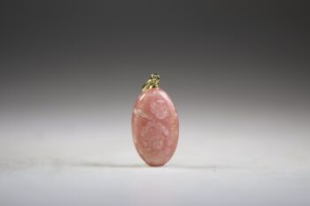 Rhodochrosiet hanger (gold plated)