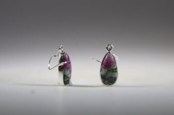 Robijn in Zoïsiet oorhangers - Afbeelding 3