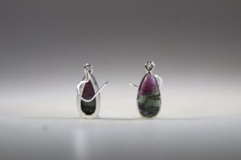 Robijn in Zoïsiet oorhangers - Afbeelding 4