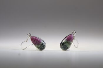 Robijn in Zoïsiet oorhangers - Afbeelding 2