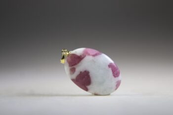 Toermalijn Roze in Albiet hanger (gold plated) - Afbeelding 2