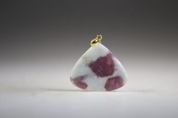 Toermalijn Roze in Albiet hanger (gold plated) - Afbeelding 4