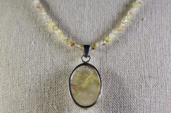 Rutielkwarts hanger + Rutielkwarts ketting 3 mm (set) - Afbeelding 2