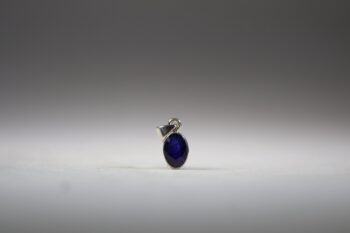 Saffier / Sapphire hanger, facet geslepen - Afbeelding 5