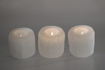 Seleniet waxinelichthouder set van 3 - Afbeelding 5