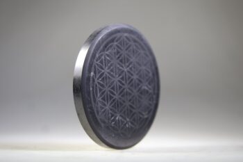 Shungit oplaadschijf gepolijst 'flower of life' - Afbeelding 5