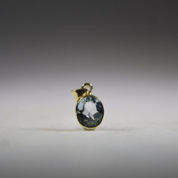 Topaas Hanger, facet geslepen gold plated