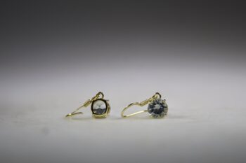 Topaas Oorhangers, facet geslepen gold plated - Afbeelding 4