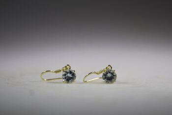 Topaas Oorhangers, facet geslepen gold plated