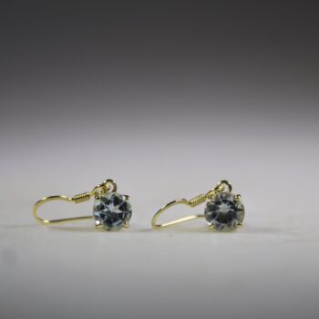 Topaas Oorhangers, facet geslepen gold plated