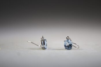 Topaas Sky blauw Oorhangers, facet geslepen - Afbeelding 3