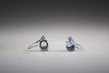 Topaas Sky blauw Oorhangers, facet geslepen - Afbeelding 4