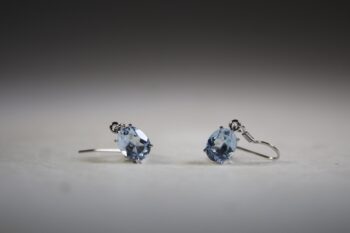 Topaas Sky blauw Oorhangers, facet geslepen - Afbeelding 2