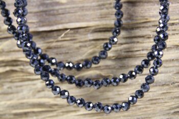 Spinel (zwarte) ketting 3 mm - Afbeelding 5